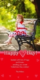 4x8 Greeting Card, Matte, Blank Envelope with Happy Day Greeting design