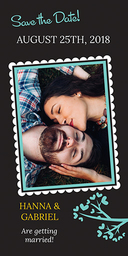 4x8 Greeting Card, Matte, Blank Envelope with Lovely Stamp Save the Date design