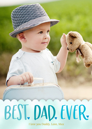 5x7 Greeting Card, Glossy, Blank Envelope with Best Dad Ever design