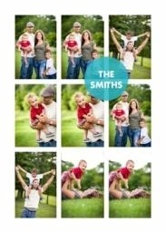 5x7 Greeting Card, Glossy, Blank Envelope with Name and Pictures design