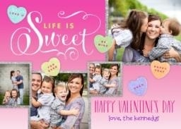 5x7 Greeting Card, Matte, Blank Envelope with Sparkling Valentine design