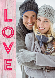 5x7 Greeting Card, Matte, Blank Envelope with Love design