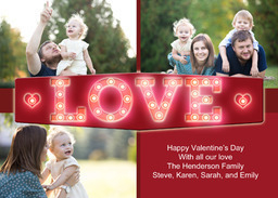 5x7 Greeting Card, Matte, Blank Envelope with Love Lights design