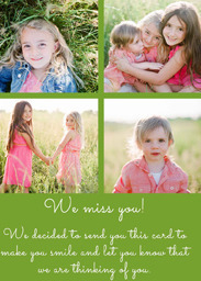 5x7 Greeting Card, Glossy, Blank Envelope with Classic Green Collage design