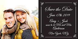 4x8 Greeting Card, Matte, Blank Envelope with Elegant Save The Date design