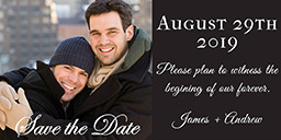 4x8 Greeting Card, Matte, Blank Envelope with Simply Save The Date design