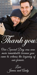 4x8 Greeting Card, Glossy, Blank Envelope with Simply Thank You design