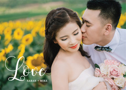 5x7 Greeting Card, Glossy, Blank Envelope with Elegant Love design