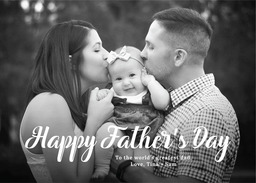 5x7 Greeting Card, Glossy, Blank Envelope with Happy Father's Day design