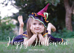 5x7 Greeting Card, Glossy, Blank Envelope with Happy Halloween design