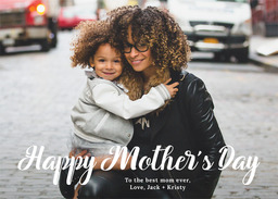 5x7 Cardstock, Blank Envelope with Happy Mother's Day design