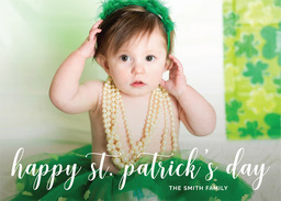 5x7 Greeting Card, Glossy, Blank Envelope with Happy St.Patrick's Day design