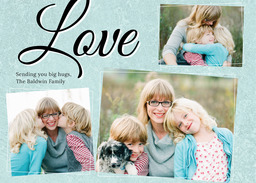 5x7 Greeting Card, Matte, Blank Envelope with Textured Love design