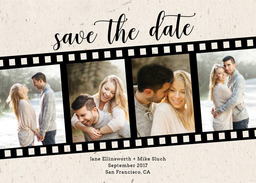 5x7 Greeting Card, Glossy, Blank Envelope with Textured Save the Date design