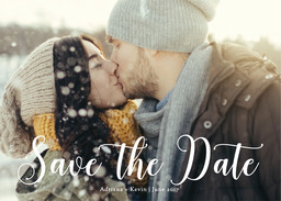 5x7 Greeting Card, Glossy, Blank Envelope with Whimsical Save the Date design