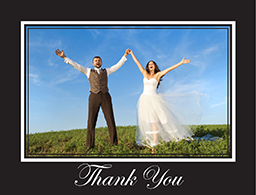Note Cards with Black Frame Thank You design