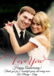 5x7 Greeting Card, Matte, Blank Envelope with Love You design