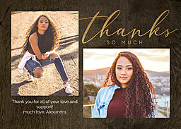 5x7 Greeting Card, Glossy, Blank Envelope with Abundant Gratitude design