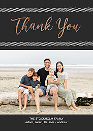 5x7 Greeting Card, Glossy, Blank Envelope with A Simple Thanks design