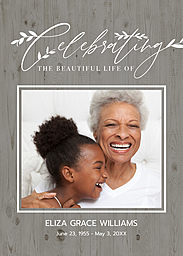 5x7 Greeting Card, Glossy, Blank Envelope with Beautiful Life design