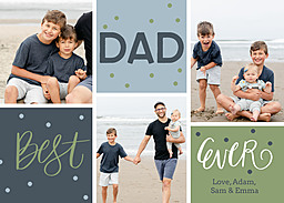 5x7 Greeting Card, Glossy, Blank Envelope with Best Ever Collage design