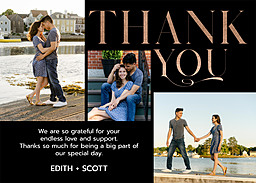 5x7 Greeting Card, Glossy, Blank Envelope with Big Thanks design