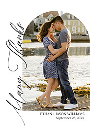 5x7 Greeting Card, Glossy, Blank Envelope with Many Thanks design