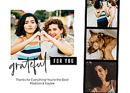 5x7 Greeting Card, Glossy, Blank Envelope with Simple Gratitude design