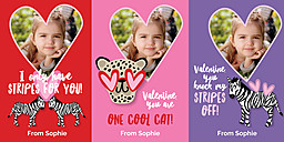 4x8 Greeting Card, Matte, Blank Envelope with Jungle Love Cut Aparts design