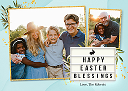 5x7 Greeting Card, Glossy, Blank Envelope with Happy Easter Blessings design