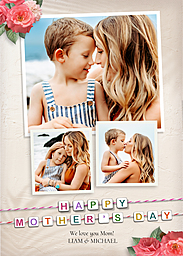 5x7 Cardstock, Blank Envelope with Roses for Mom design