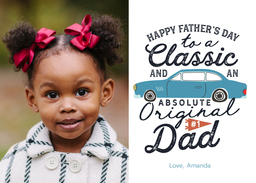 5x7 Greeting Card, Glossy, Blank Envelope with Classic Dad design