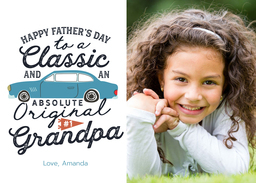 5x7 Greeting Card, Glossy, Blank Envelope with Classic Grandpa design