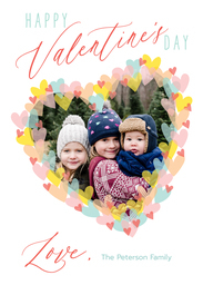 5x7 Greeting Card, Matte, Blank Envelope with Surrounded by Hearts design