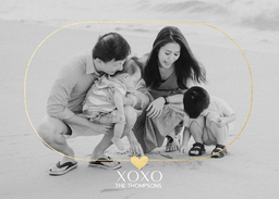 5x7 Greeting Card, Matte, Blank Envelope with Heart of Gold Flair design