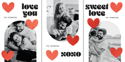 4x8 Greeting Card, Matte, Blank Envelope with Hearts of Mine design