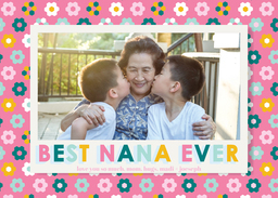 5x7 Cardstock, Blank Envelope with Packed Party Best Nana Ever design