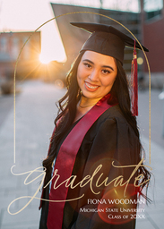 5x7 Greeting Card, Matte, Blank Envelope with Modern Handlettering design