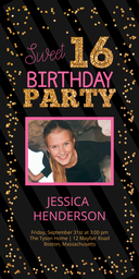 4x8 Greeting Card, Glossy, Blank Envelope with All that Sparkles design