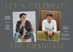 5x7 Greeting Card, Matte, Blank Envelope with Celebrate the Graduate design