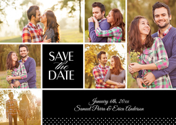 5x7 Greeting Card, Glossy, Blank Envelope with Classic Collage design