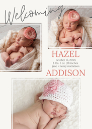 5x7 Greeting Card, Glossy, Blank Envelope with Elegant Howdy design