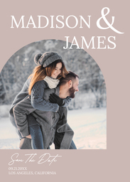 5x7 Greeting Card, Glossy, Blank Envelope with Elegantly Simple Arch design