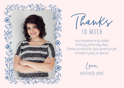 5x7 Greeting Card, Glossy, Blank Envelope with Fabulously Floral design