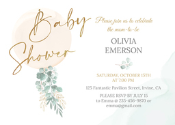 5x7 Greeting Card, Glossy, Blank Envelope with Forest Foliage design