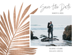 5x7 Greeting Card, Glossy, Blank Envelope with Gold Leafed Love design