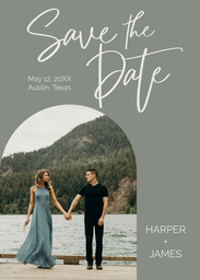 5x7 Greeting Card, Glossy, Blank Envelope with Handwritten Reminder design