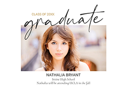 5x7 Greeting Card, Glossy, Blank Envelope with Magnificent Grad design