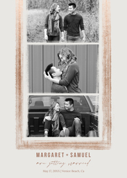 5x7 Greeting Card, Glossy, Blank Envelope with Painted Frame design