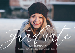 5x7 Greeting Card, Matte, Blank Envelope with Refined Script design